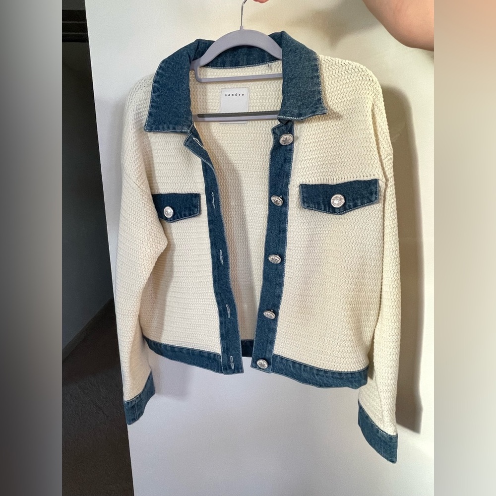 Sandro knit/denim jacket